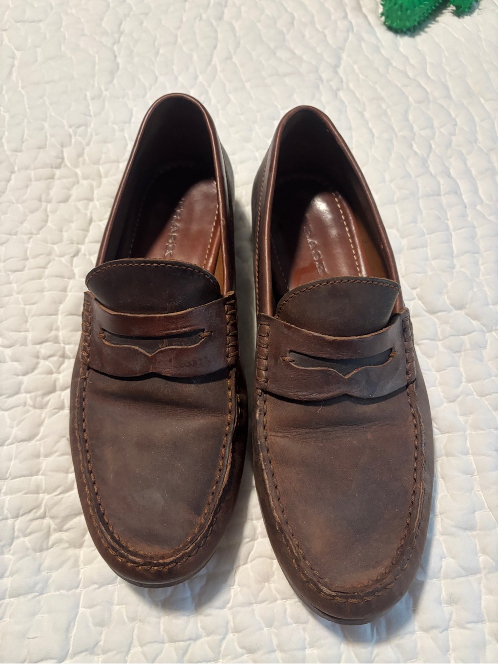 Men's Brown Leather Penny Loafers — Classic Slip-On Style